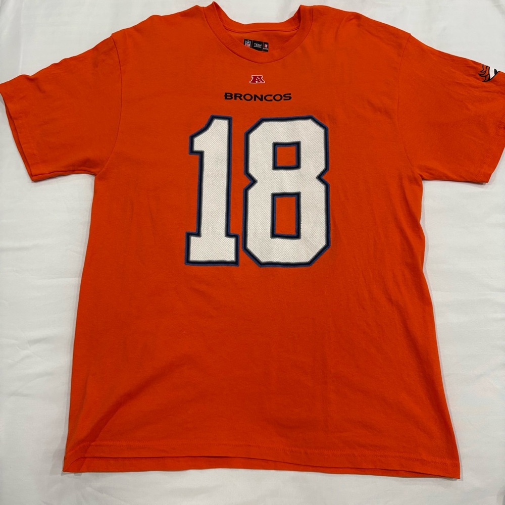 NFL Denver Broncos Orange #18 Peyton Manning Football Fan‎ Gear
